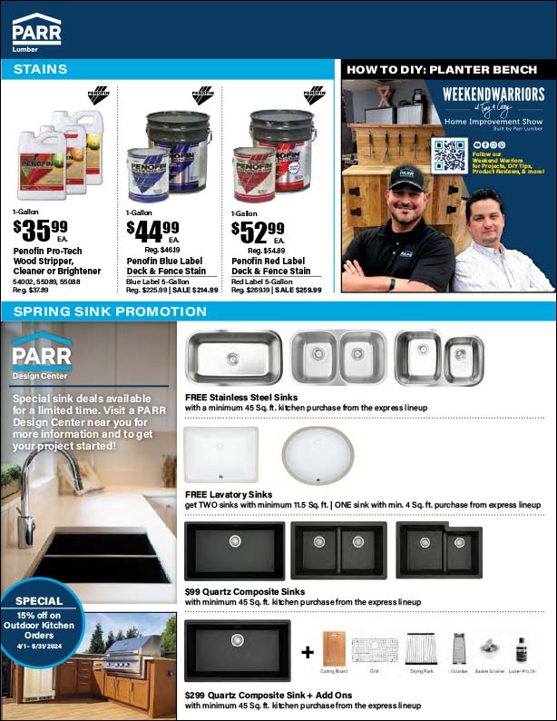 May 2024 Specials - Oregon and SW Washington | Parr Lumber